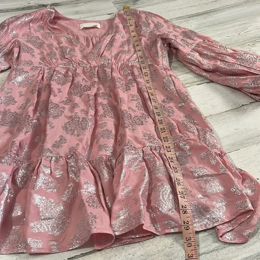 Anthropologie Jolene Jacquard Pink Mini Dress Size XSP - Picture 13 of 13